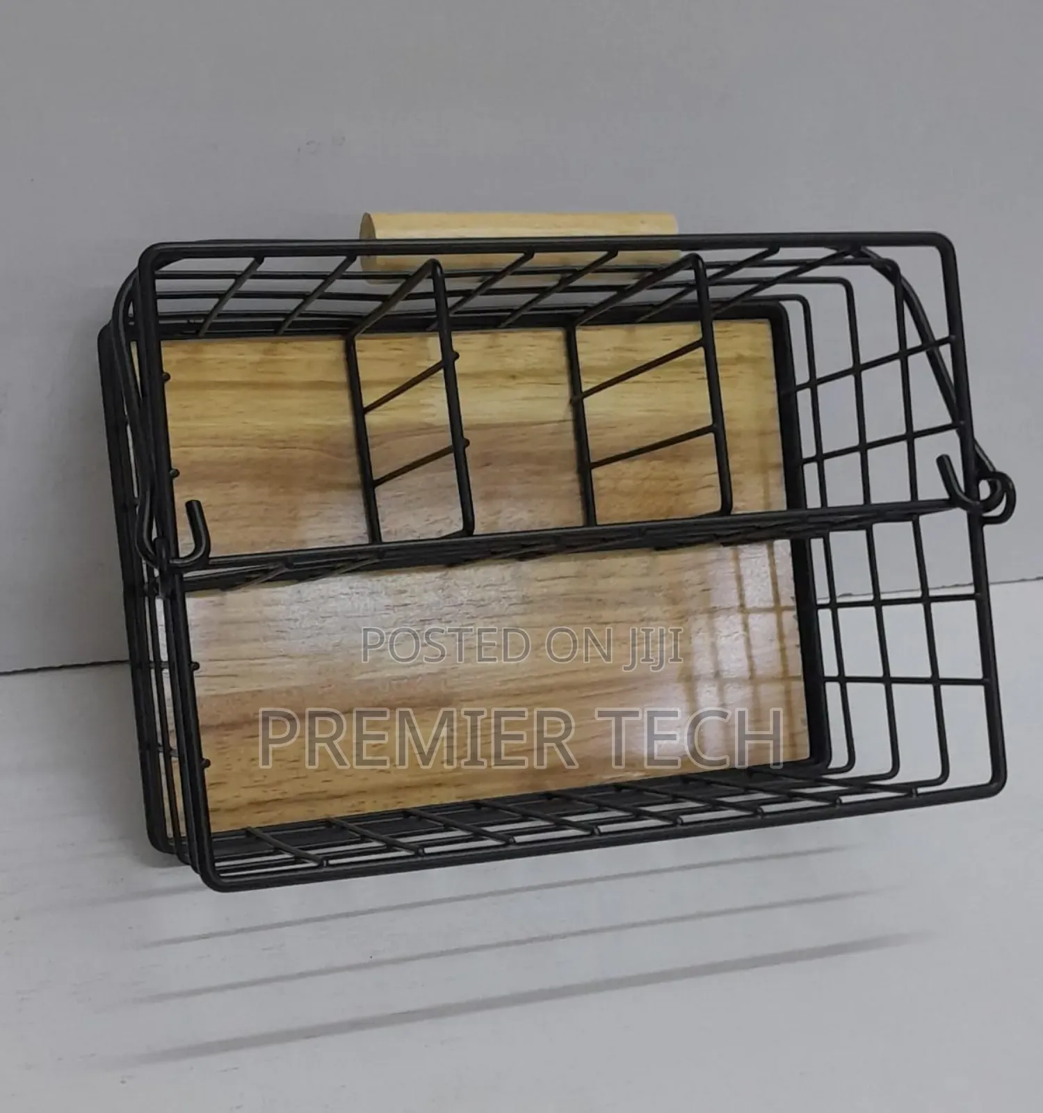 4 in 1 Cutlery Holder With Handle With Bamboo Base