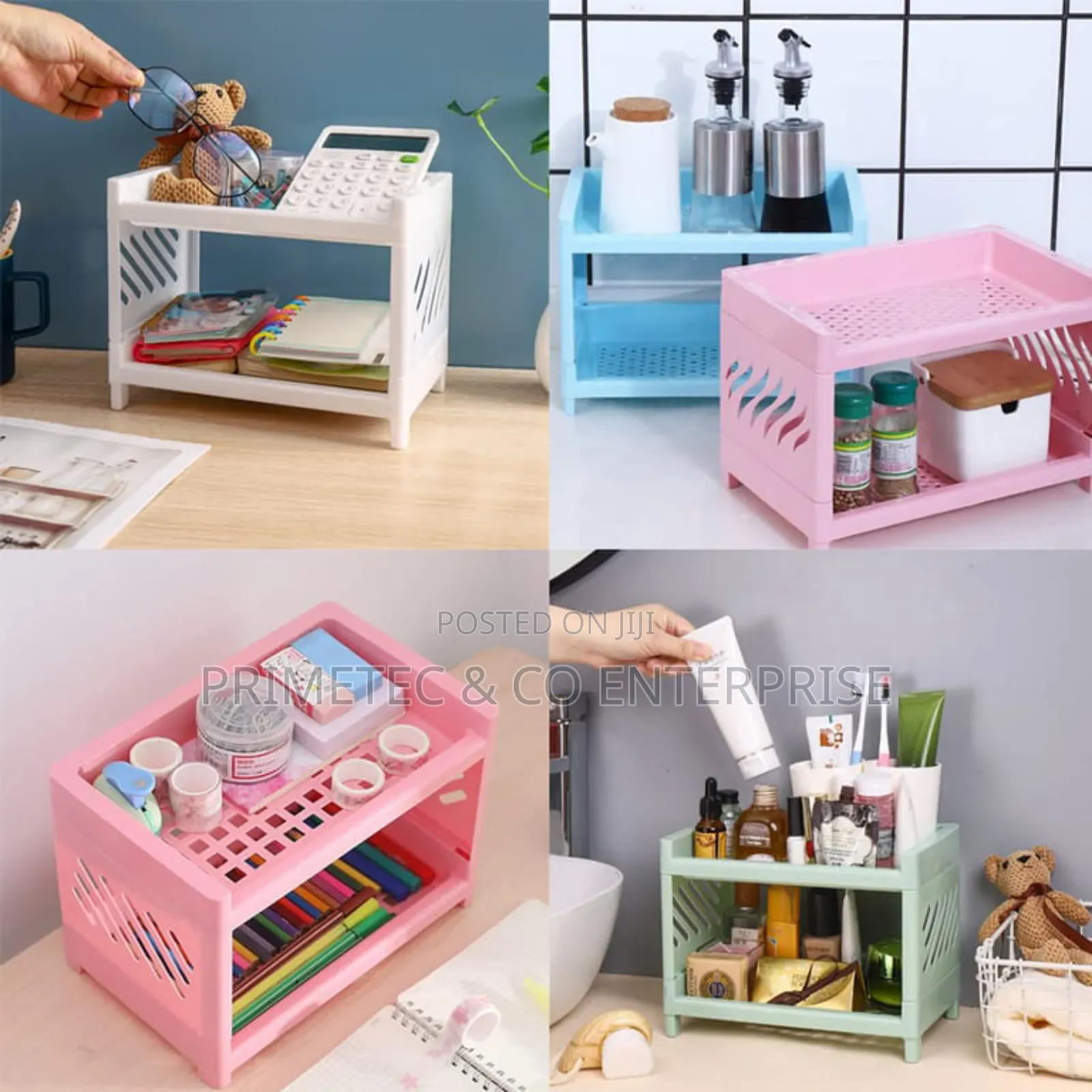 Plastic Detachable 2 Layer Desktop Organizer Tray