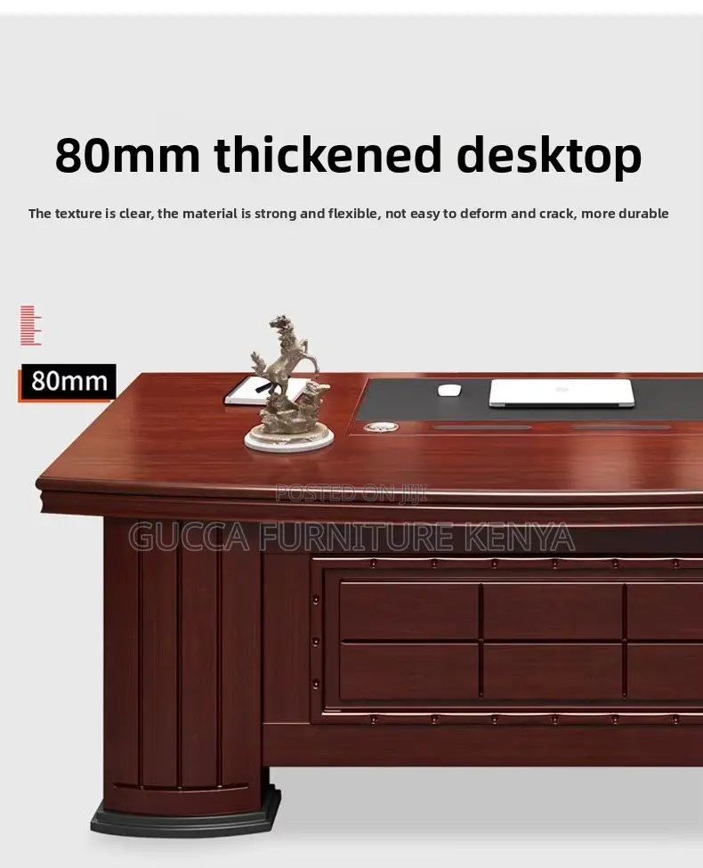 Executive President L-shaped Office Table-180cm