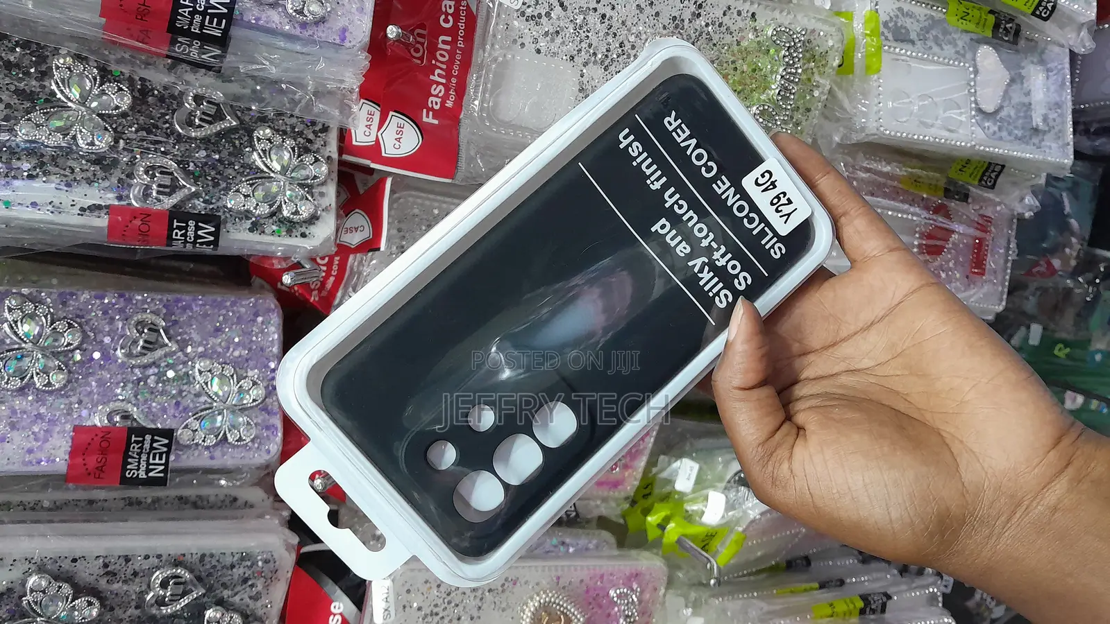 Qiopn Silicone Case for Vivo Y29 4g With Cloth Inner Lining