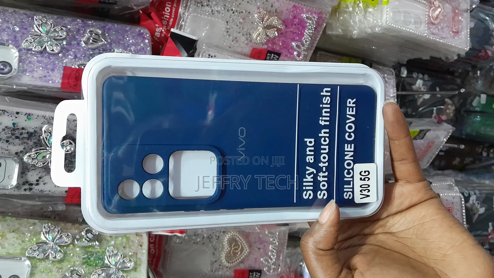 Hoki Blue Camera Original Silicone Case for Vivo V30 5g