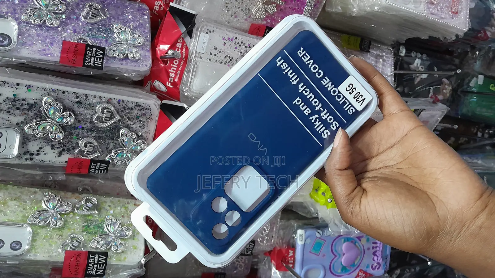 Hoki Blue Camera Original Silicone Case for Vivo V30 5g
