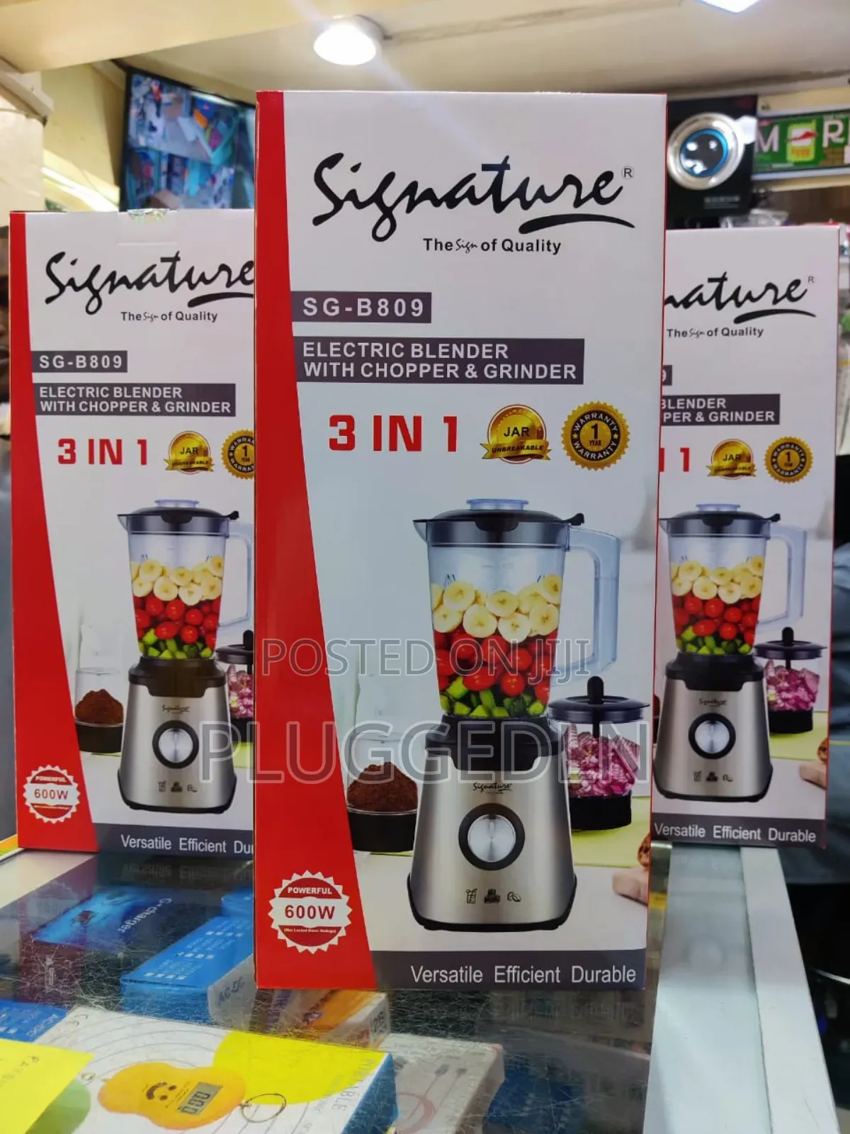Signature Sg-B809 3-in-1 Electric Blender, Chopper Grinder.