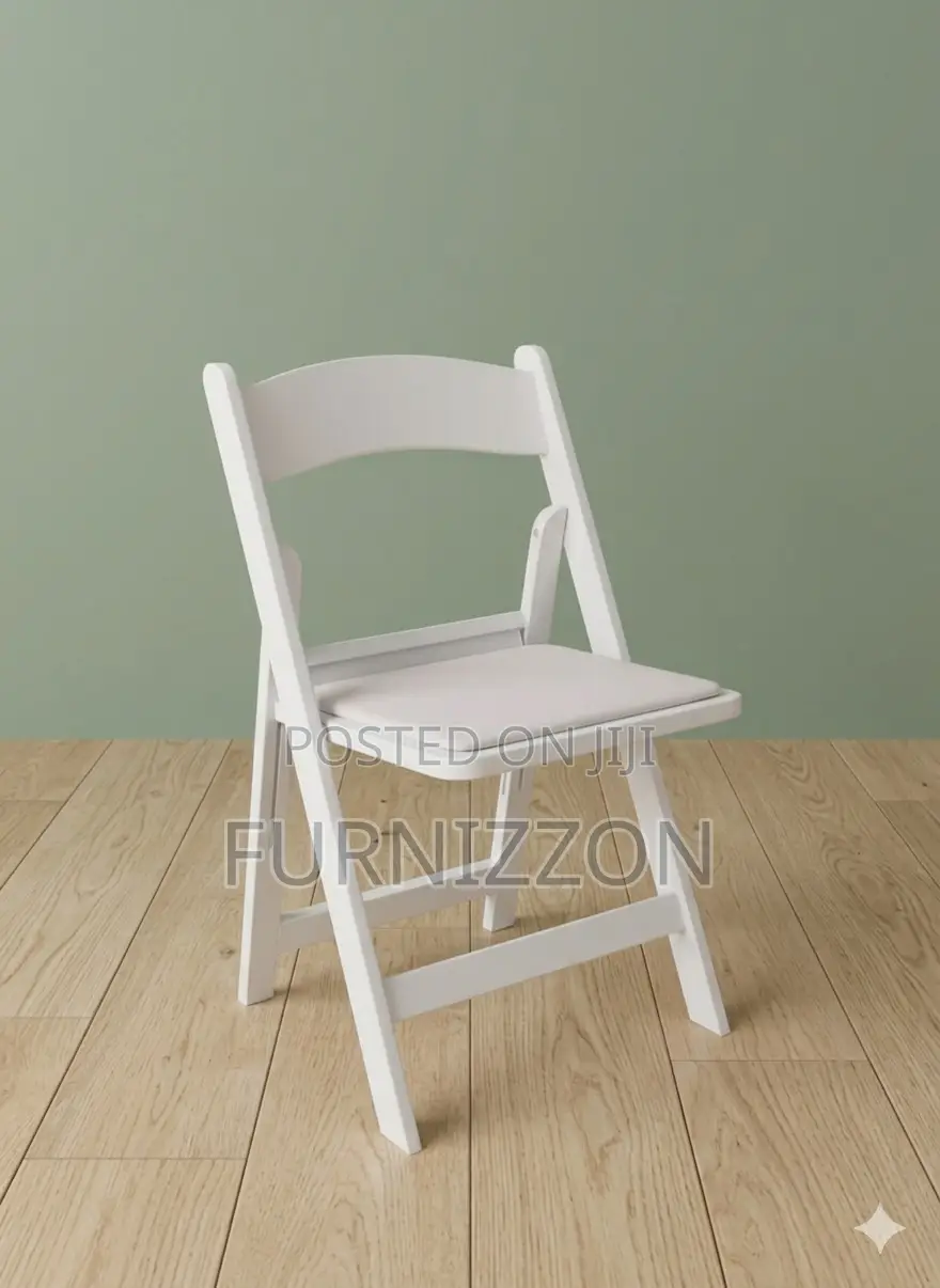 Durable White Folding Chair for Weddings and Events