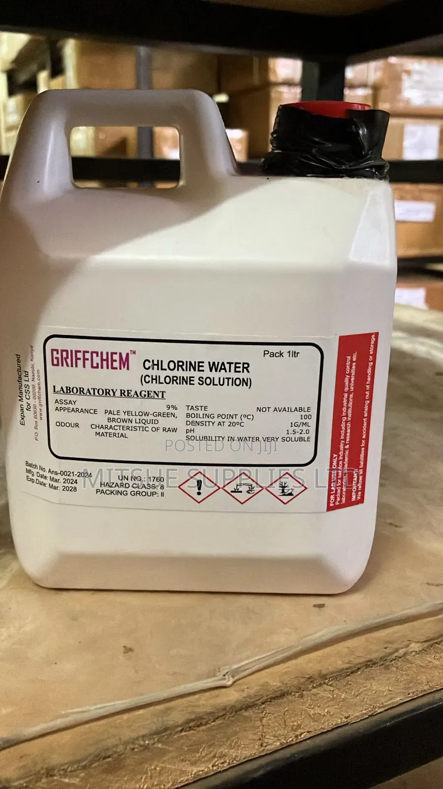 Chlorine Water 1l Griffchem