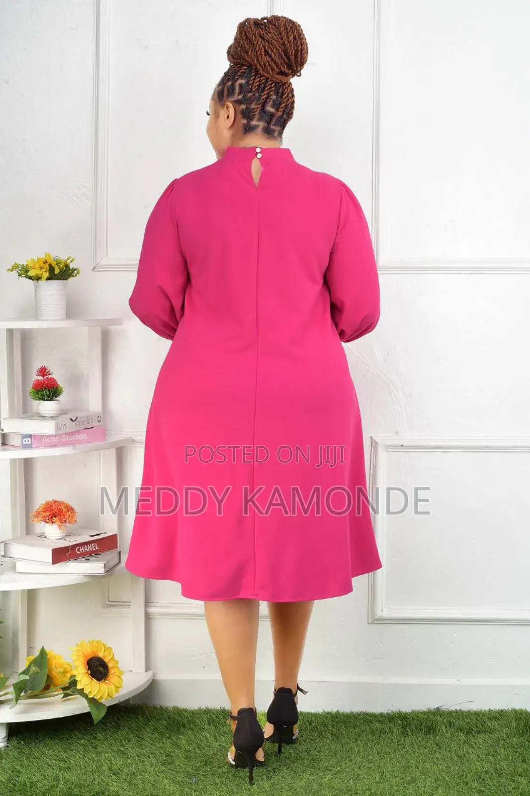Maroon Elegant Shift Dress