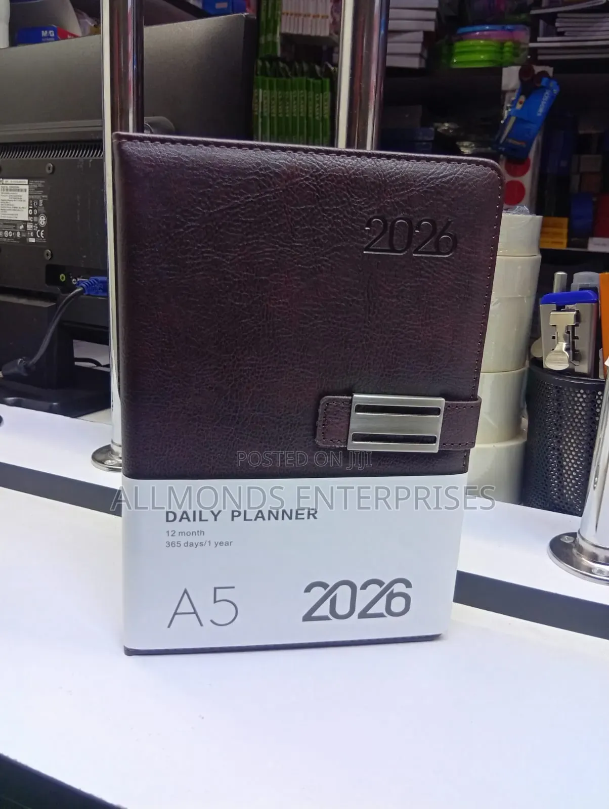 A5 2026 Executive Soft Leather Cover- Dark Tone Color