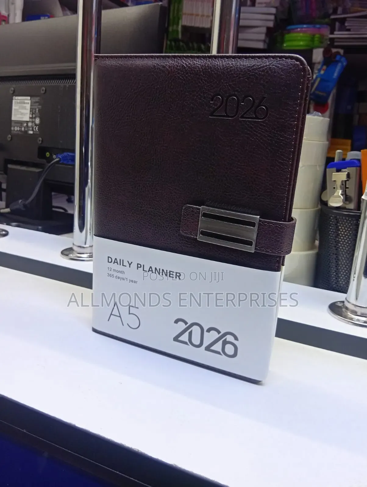 A5 2026 Executive Soft Leather Cover- Dark Tone Color
