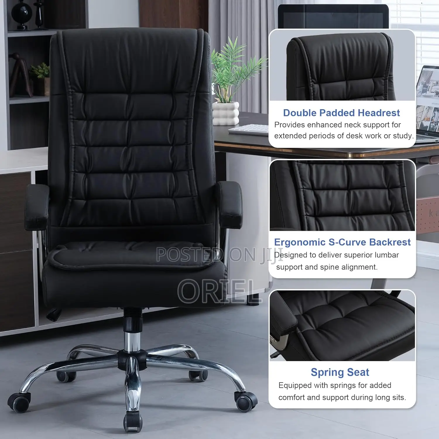 Modern Office Chair : Executive High-Back Office Seat
