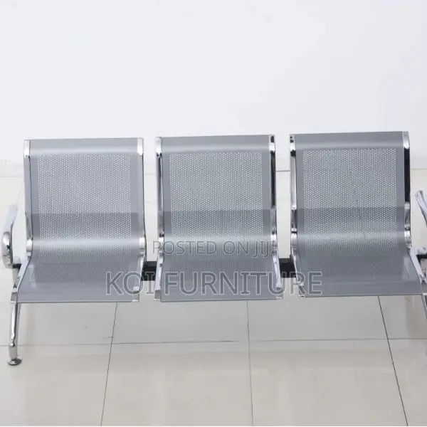 Office Bench; 3-Link Steel Waiting Benches