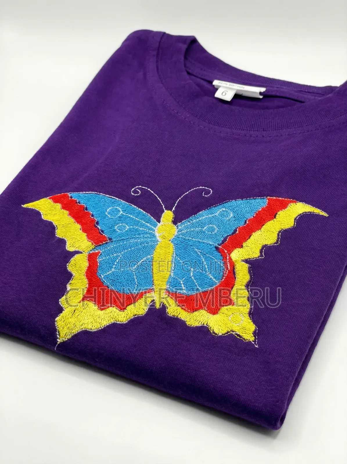 Butterfly Embroidered Girl's Shorts Set