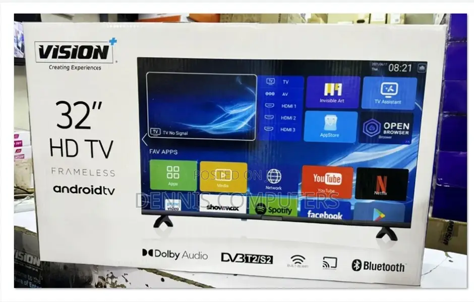 Tv Vision+32 Inch Smart Android (Dobly Audio)