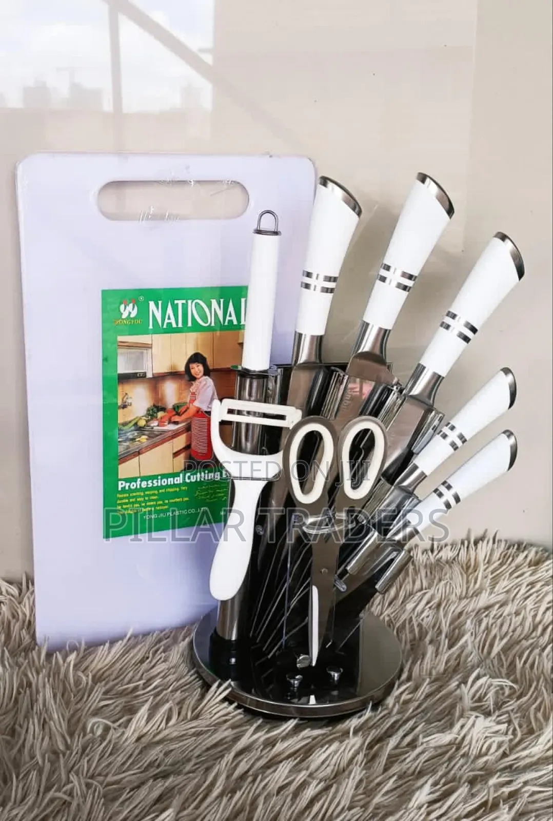 Chopping Board and Kitchen Knives Set