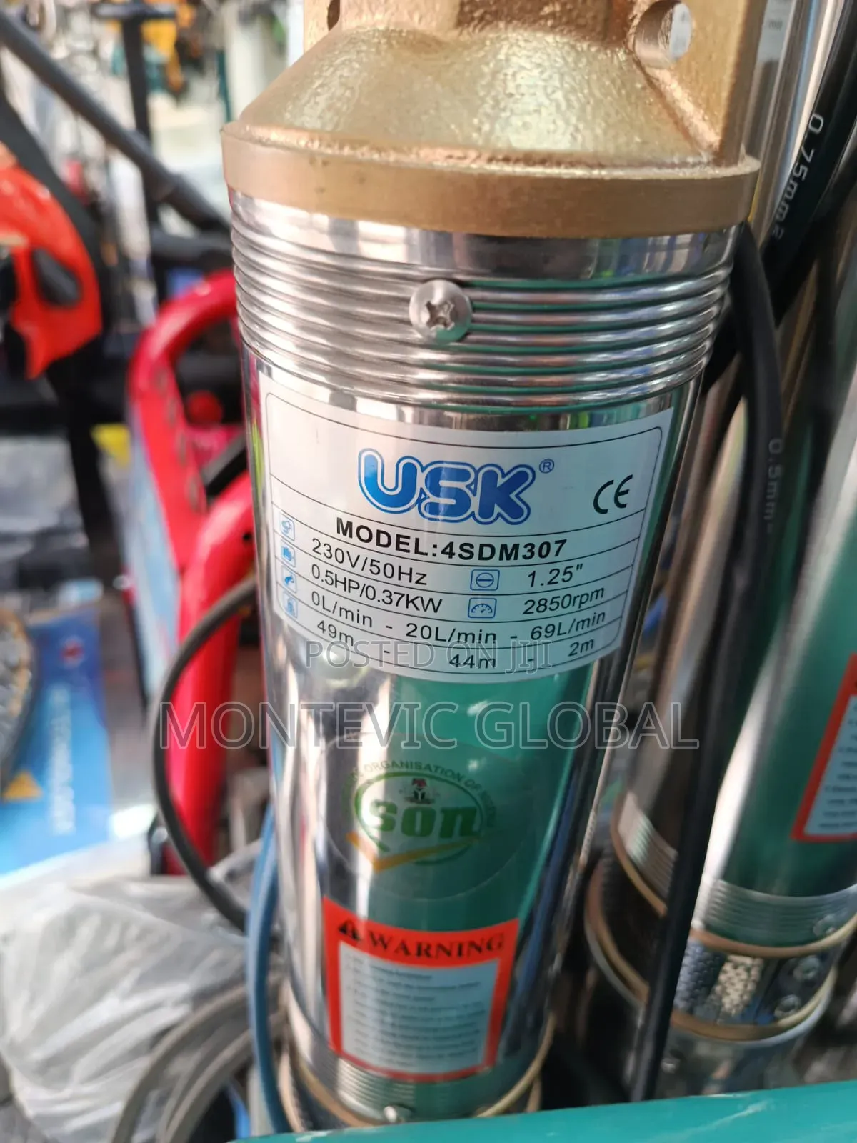 Deep Well Surbmirsible Water Pump 0.5hp Usk Water Pump