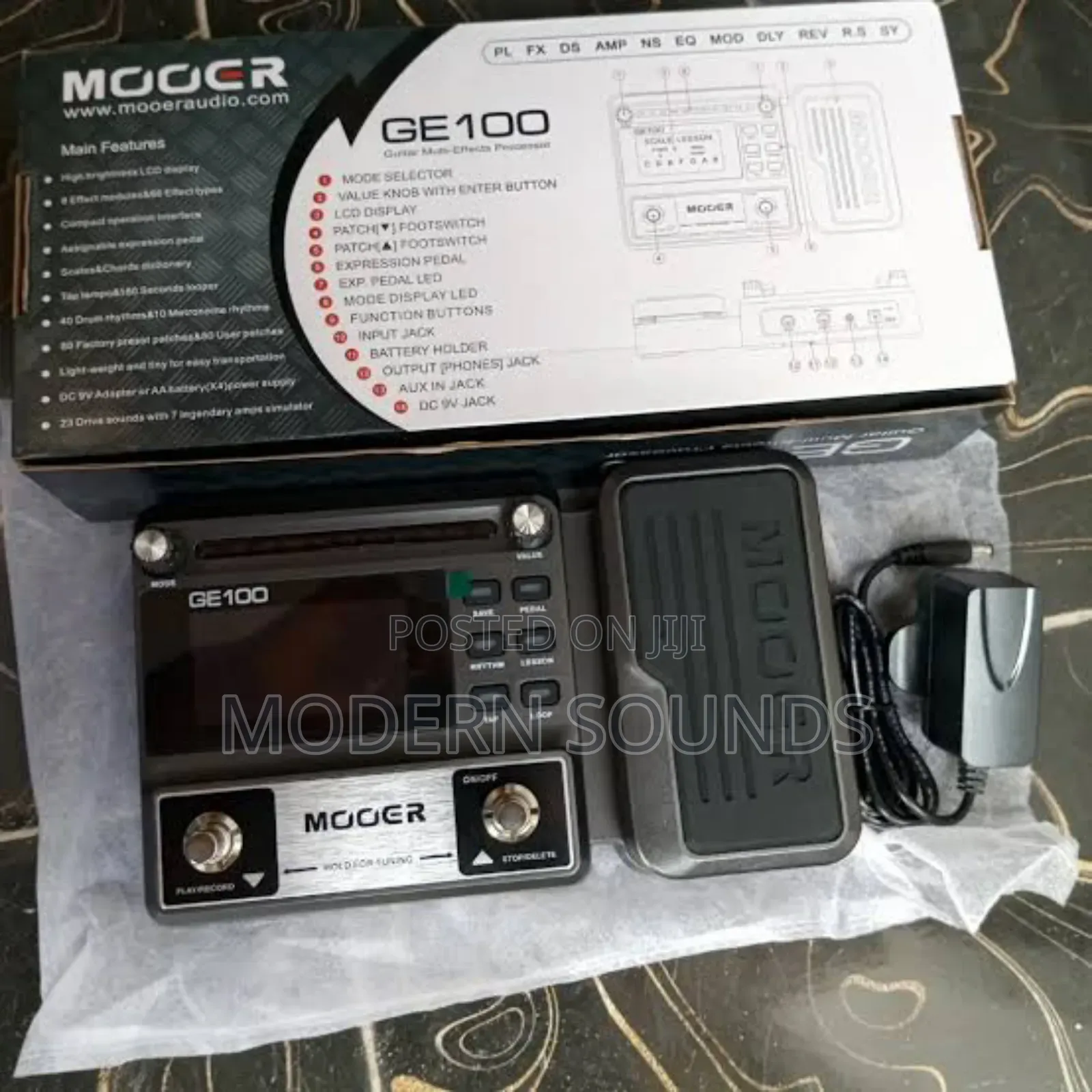 Mooer Ge100 Guitar Multi-effects Processor.