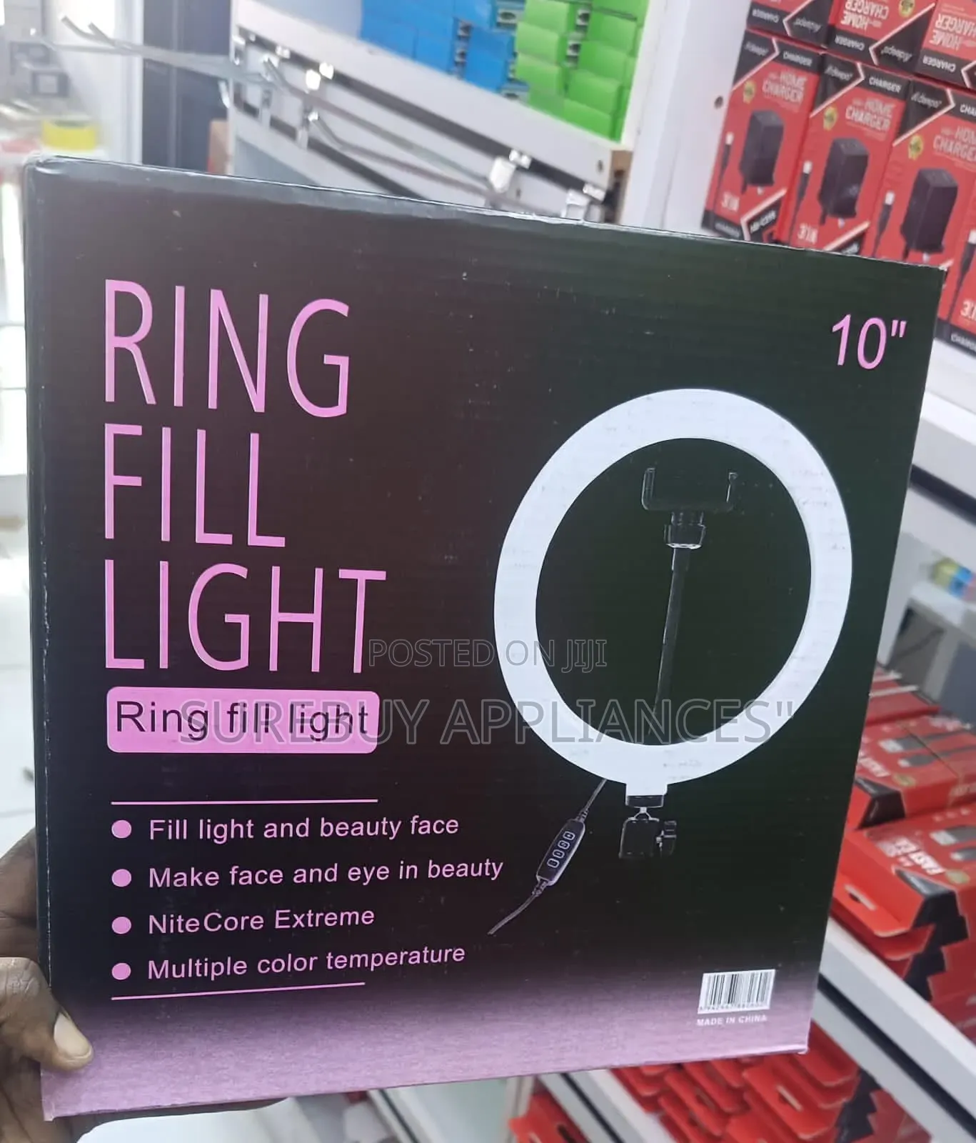 Portable 10" Selfie Ring Light With Tripod Stand Phone Holder