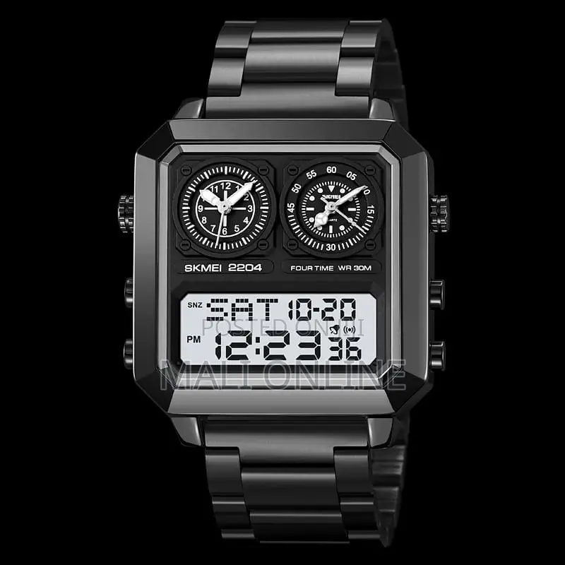Skmei 2204 Men’S Digital Stainless Steel Watch 30m Waterproof