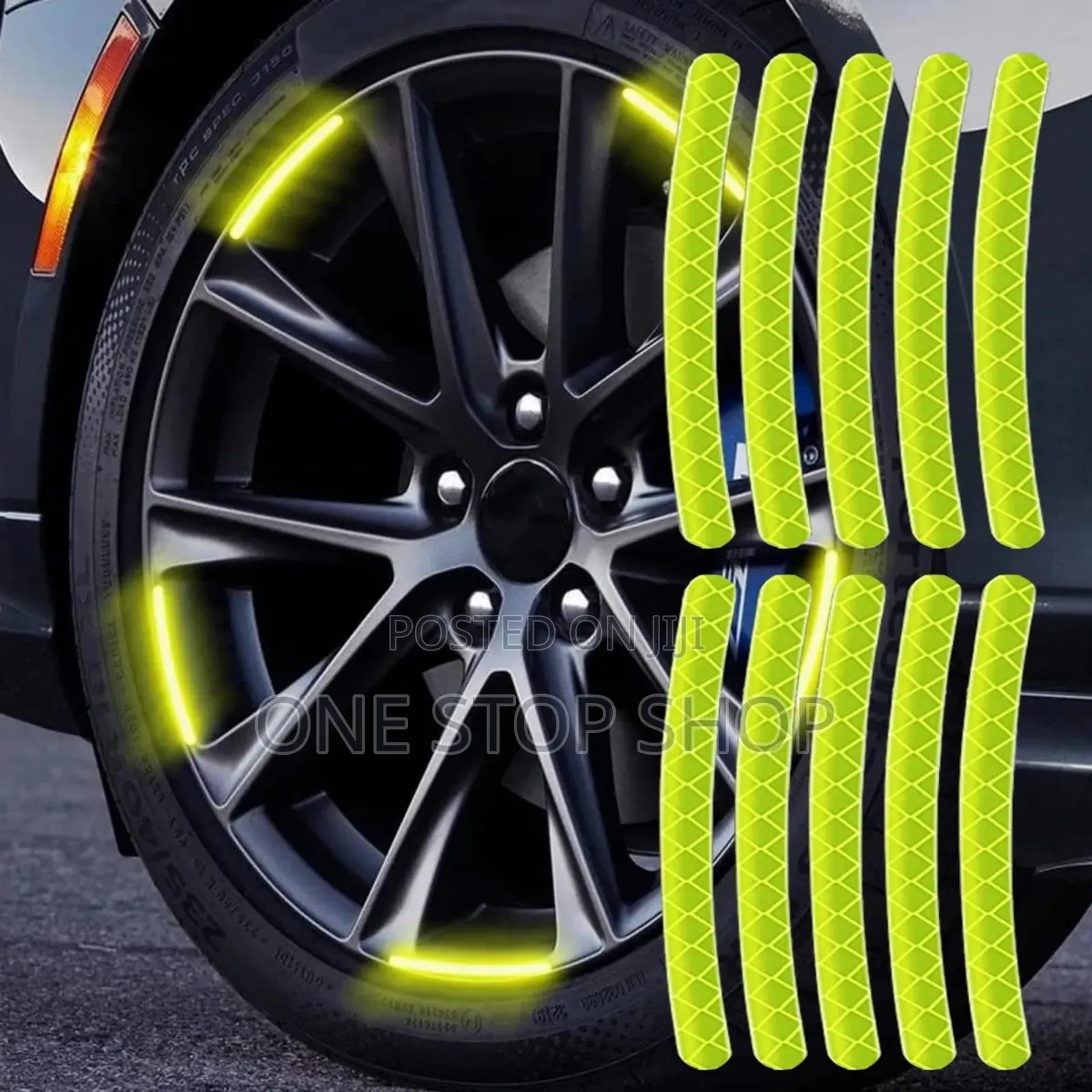 20pcs Luminous Car Tyre Reflective Stickers for Safety Warning