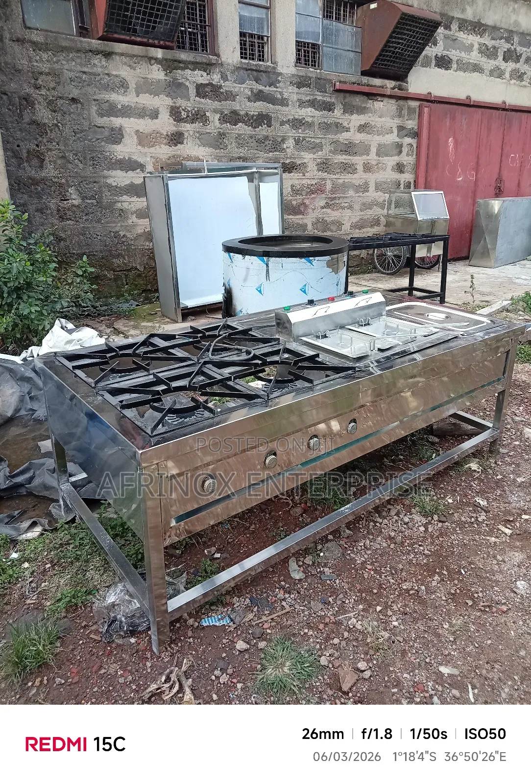 Deep Fryer Combined With Gas Cooker 4 Burners