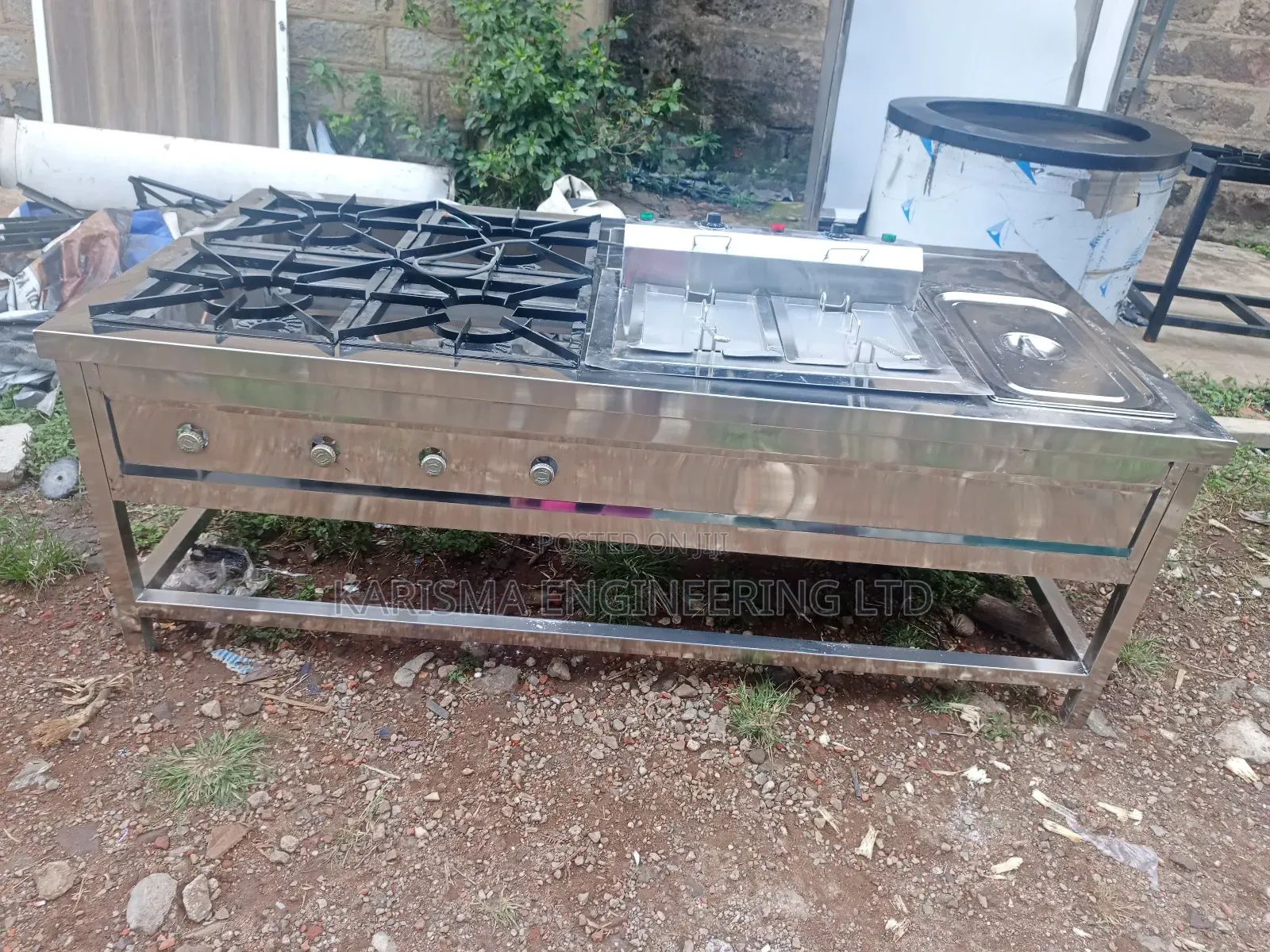 Stainless Steel Commercial Combined Gas Cooking Range