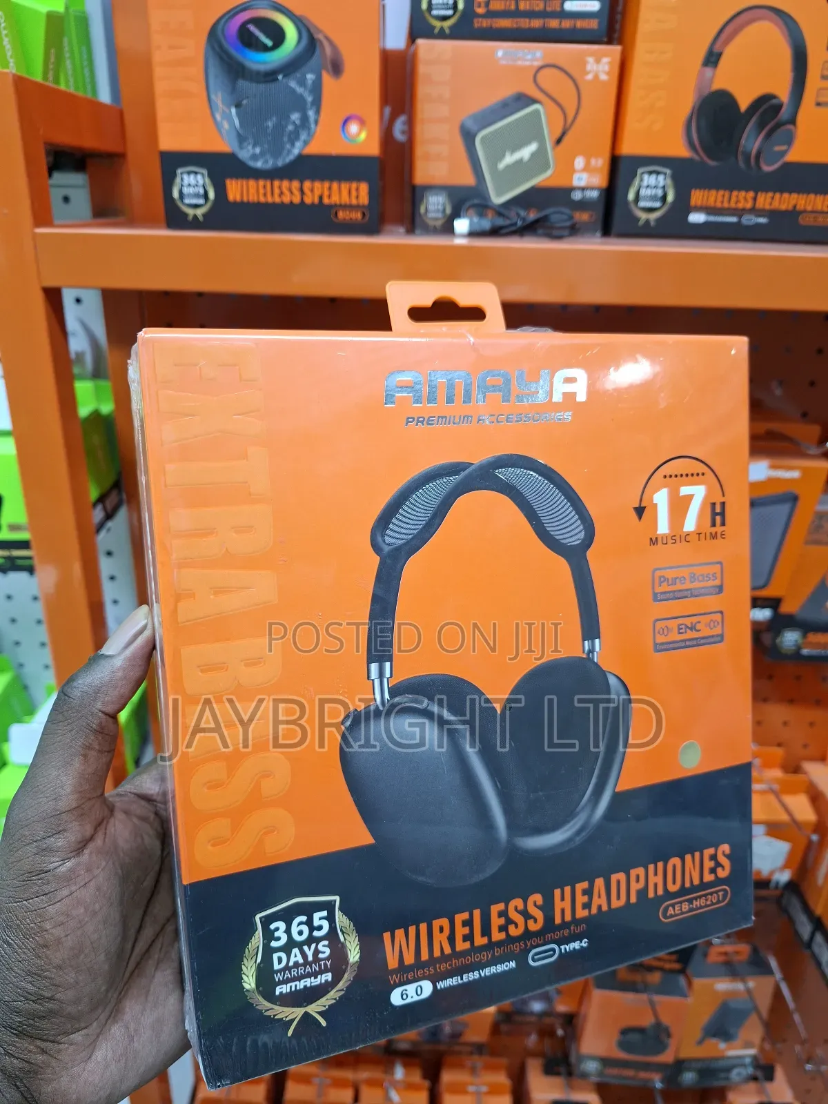 Amaya Wireless Headphones Aeb-H620t Pure Bass Enc