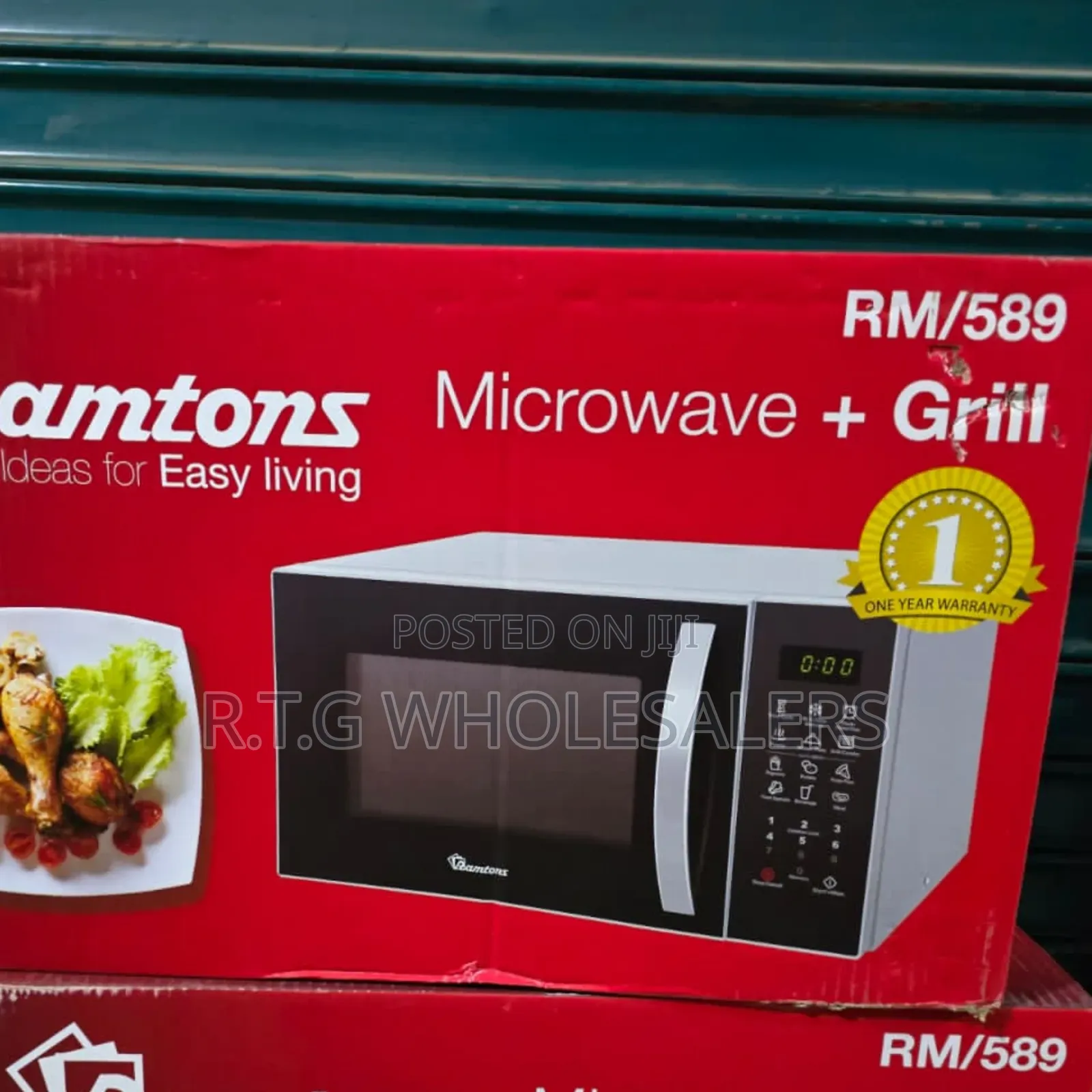 Ramtons 23‐Litre Silver Microwave Oven With Grill – Rm589