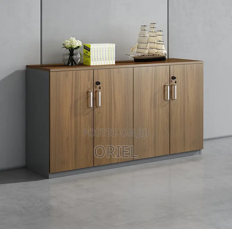 Office Cabinets; Lockable 4-Door Wooden Office Storage Cabinet