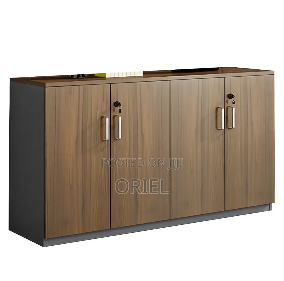 Office Cabinets; Lockable 4-Door Wooden Office Storage Cabinet