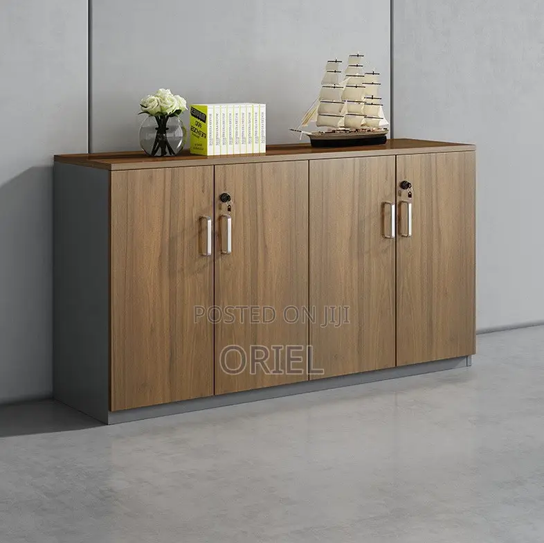 Office Cabinets; Lockable 4-Door Wooden Office Storage Cabinet