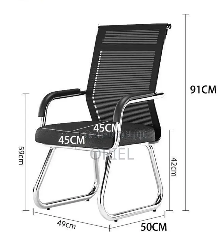 Office Guest's Chair; Sleek Stackable Office Meeting Chair