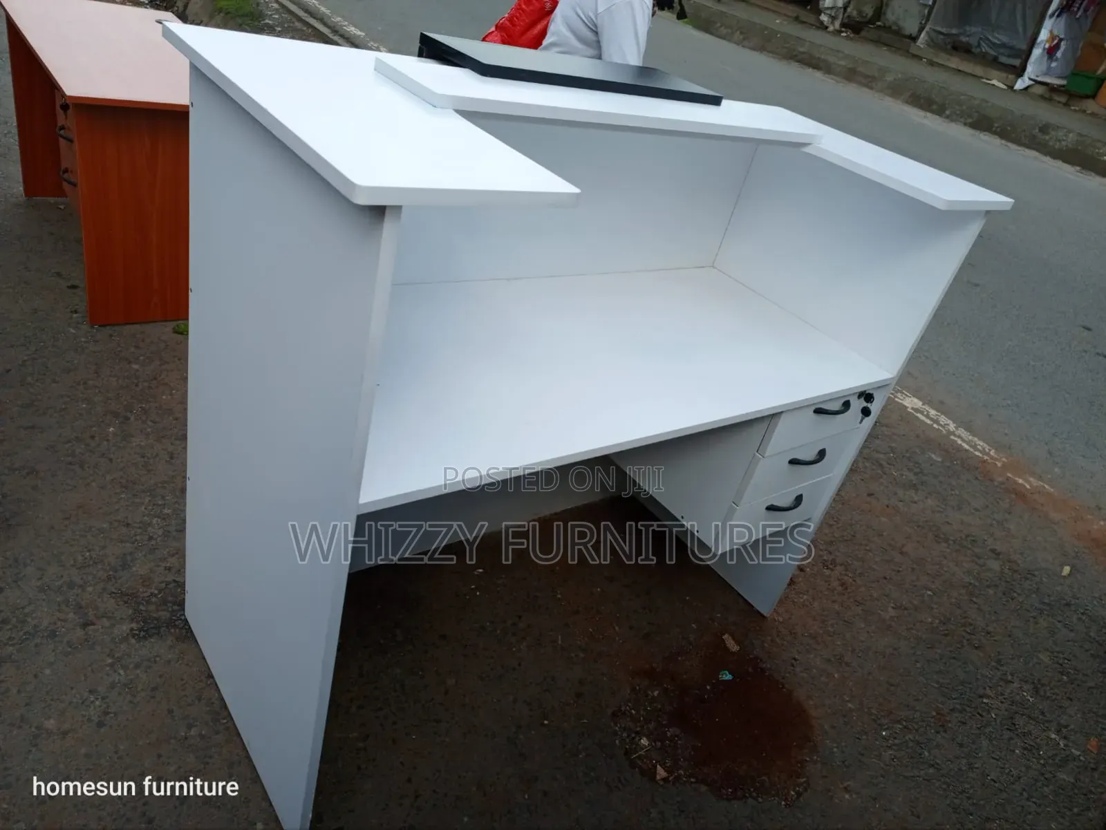 Wooden Front Reception Table