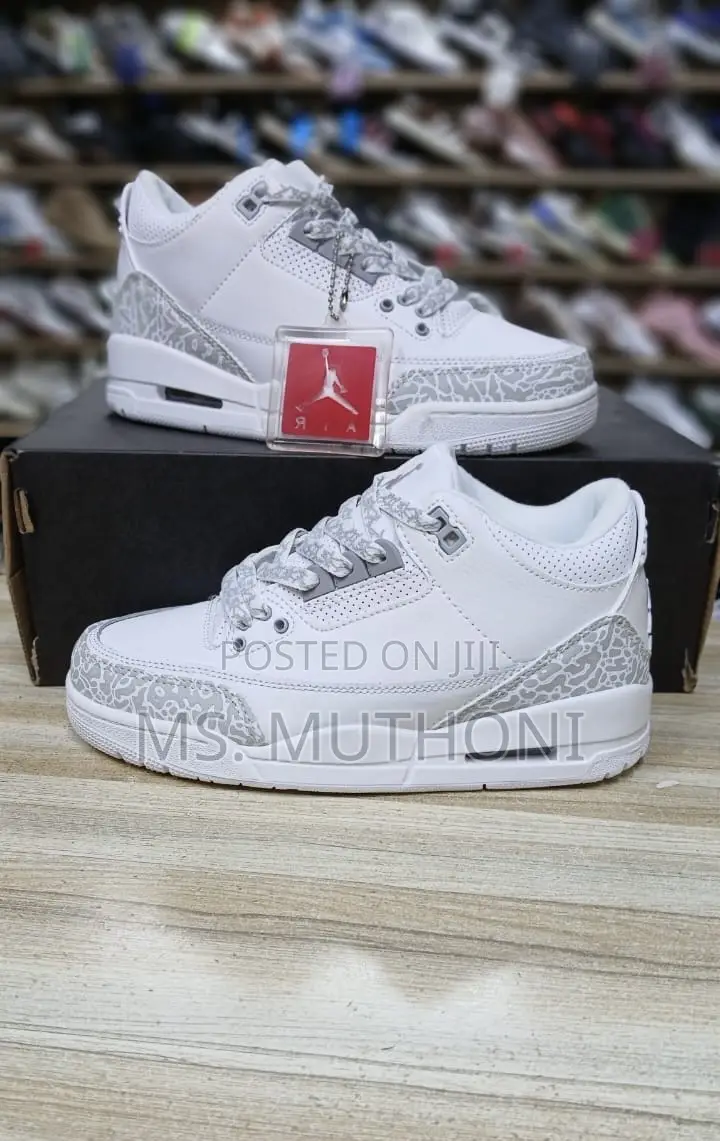Brand New Jordan 3 Clean White  Size 36-45