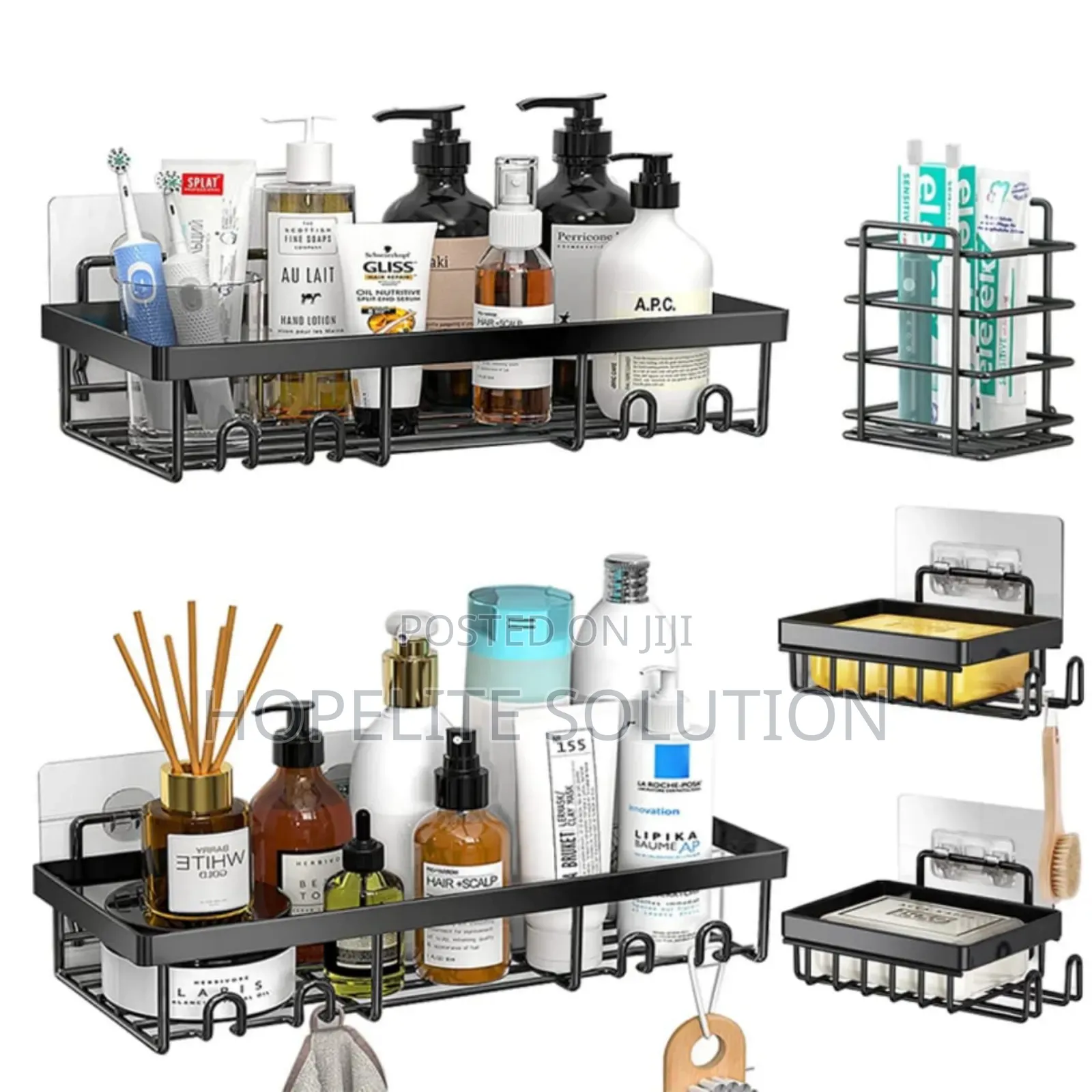 Multipurpose 5pcs Set Rectangular Shower Caddy