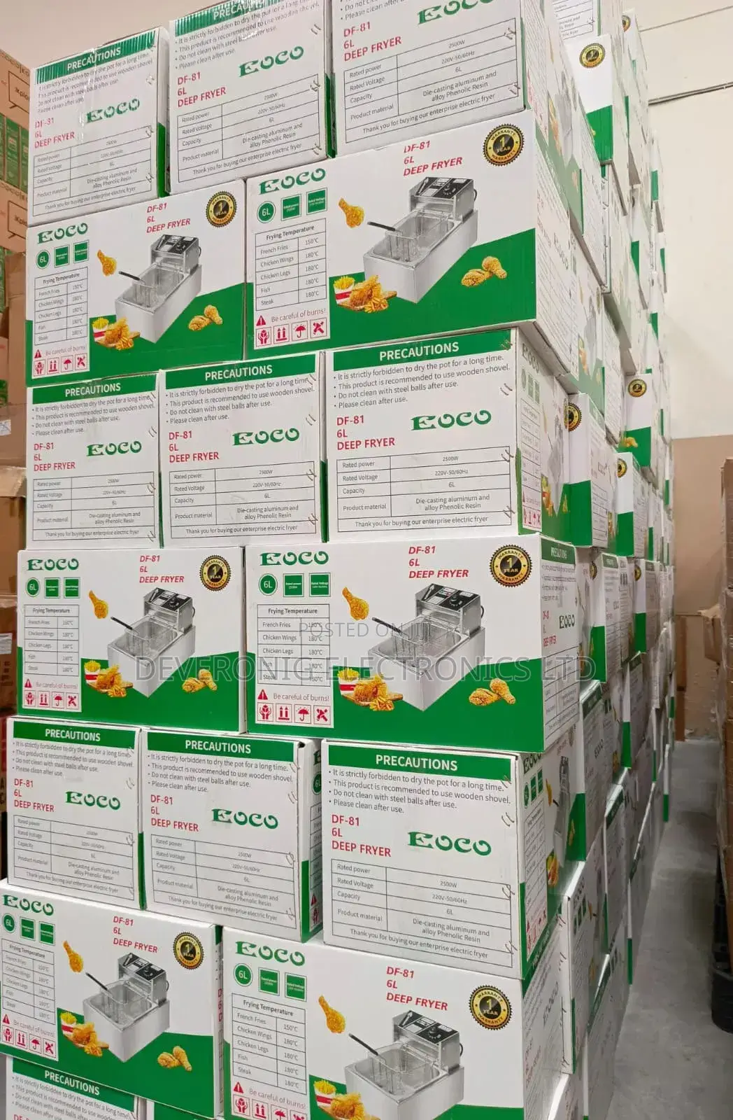 6 Litres Ecco Single Deepfryer