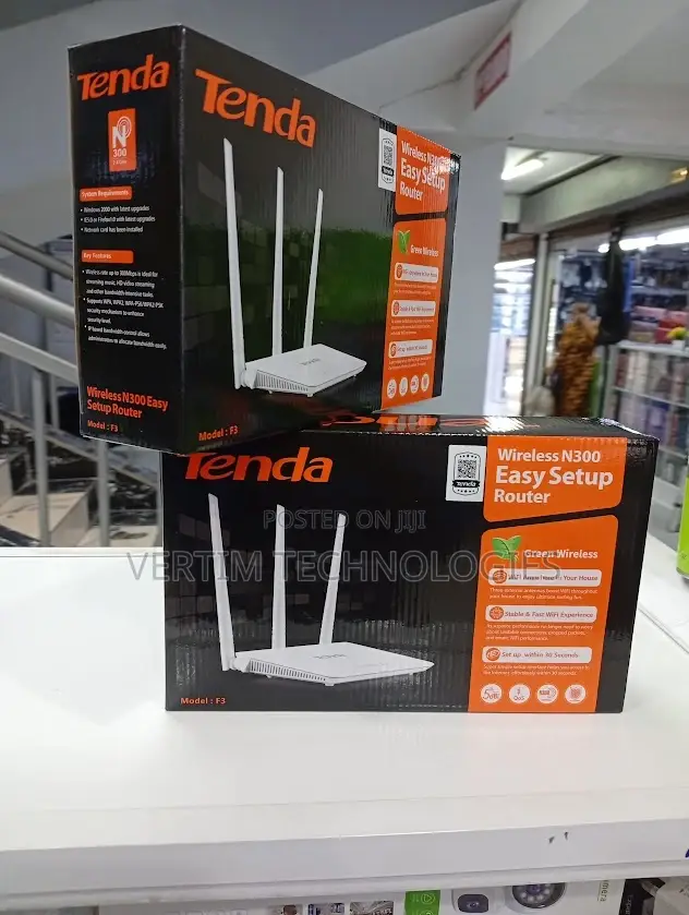 Tenda F3 Router Easy Setup Plug and Use Internet