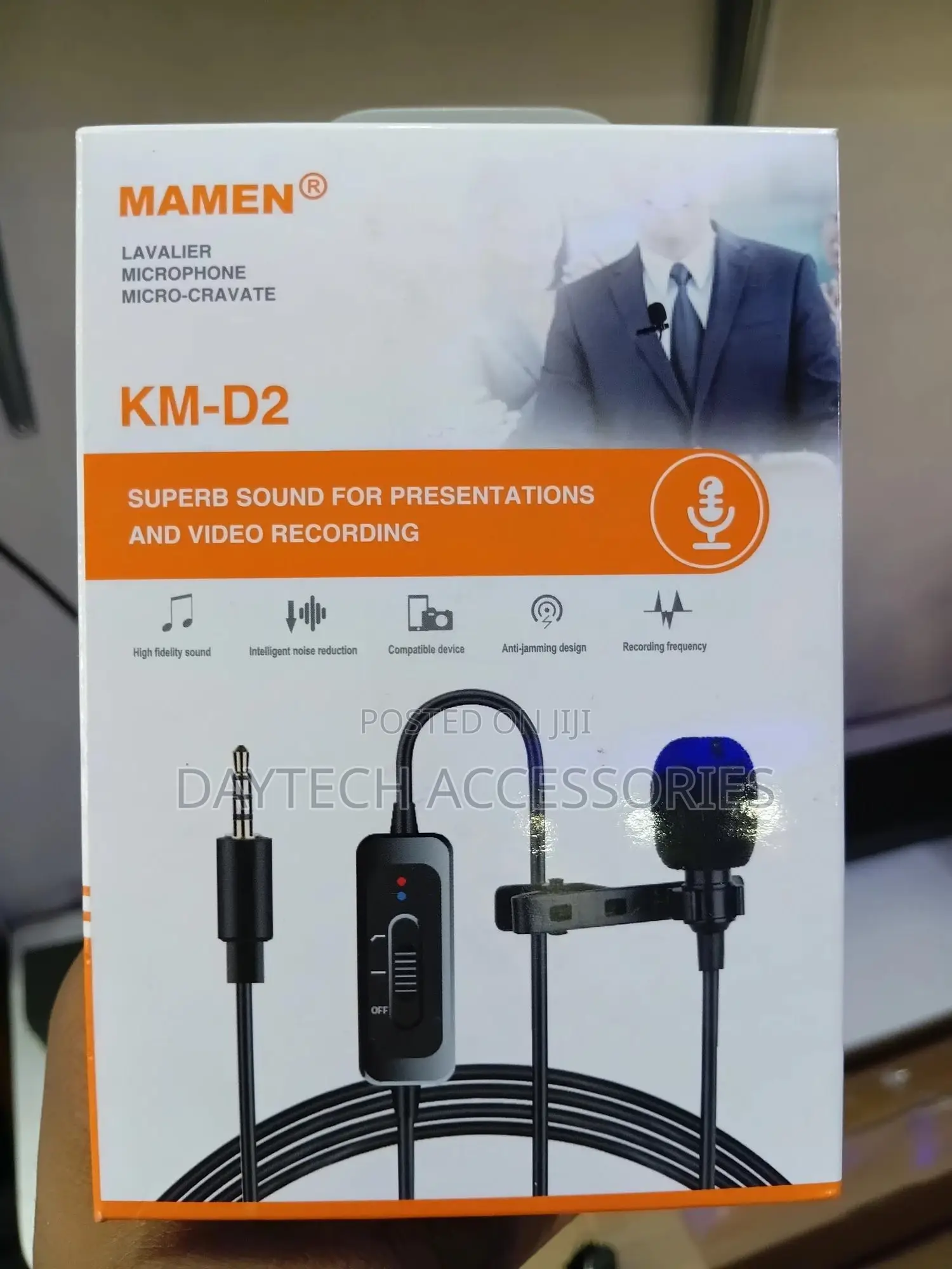 Mamen Km-D2 Mini Clip-on Collar Wire Lavalier Microphone