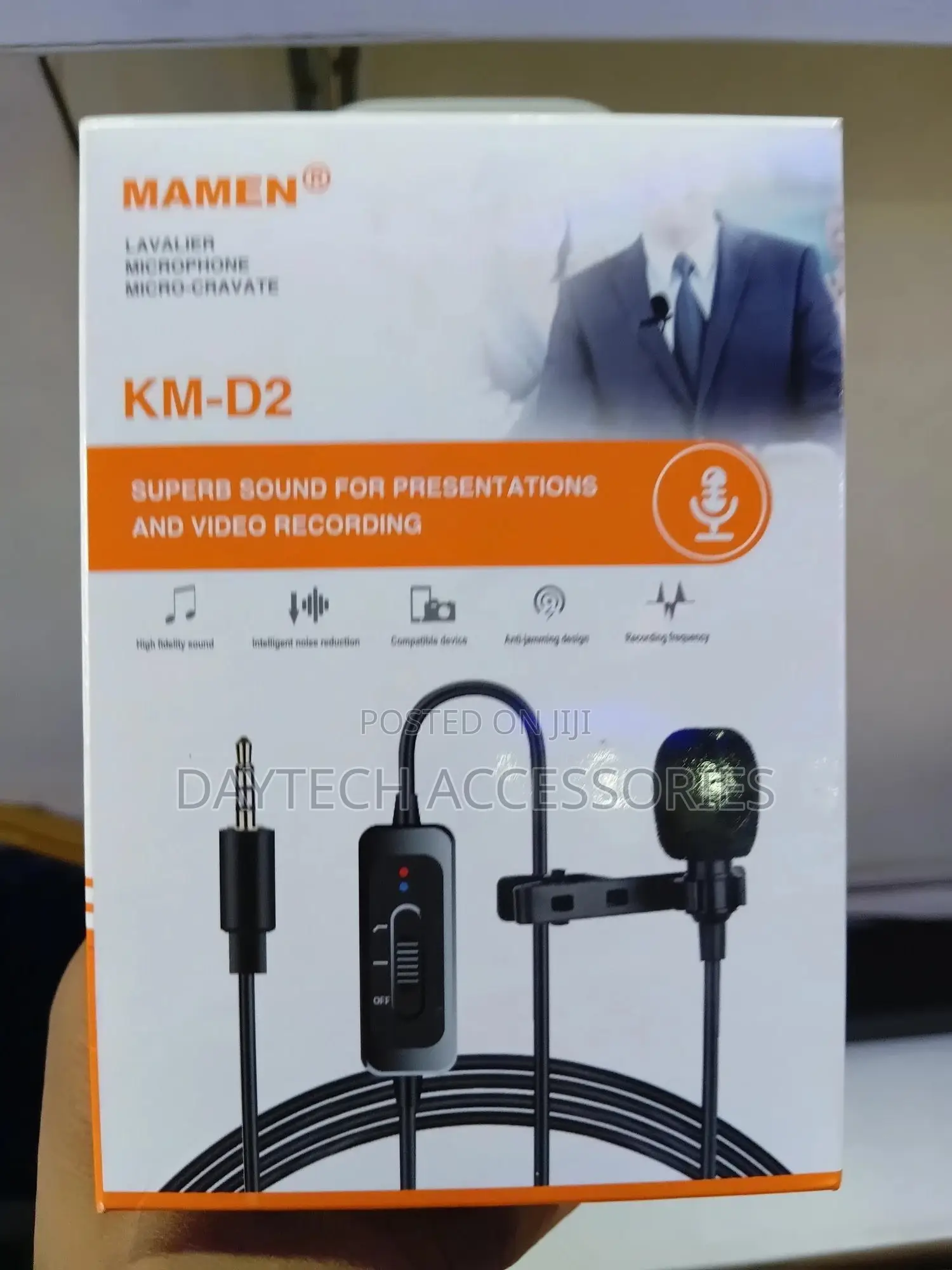 Mamen Km-D2 Mini Clip-on Collar Wire Lavalier Microphone