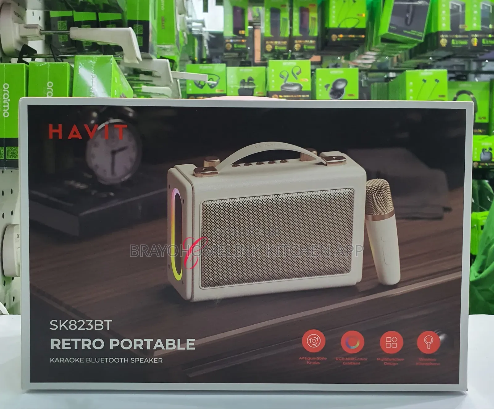 Havit Sk823bt Retro Portable *Karaoke* Bluetooth Speaker