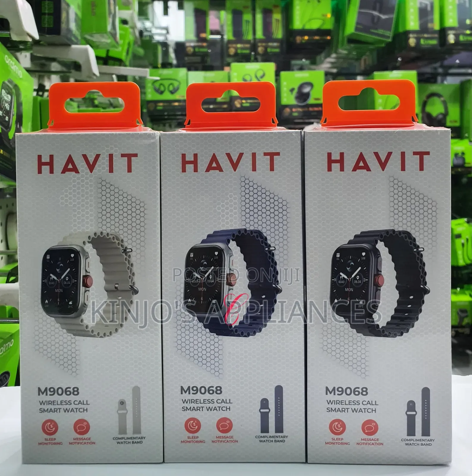 Havit M9068 Amoled Wireless Call Smart Watch With Extra Watch Straps