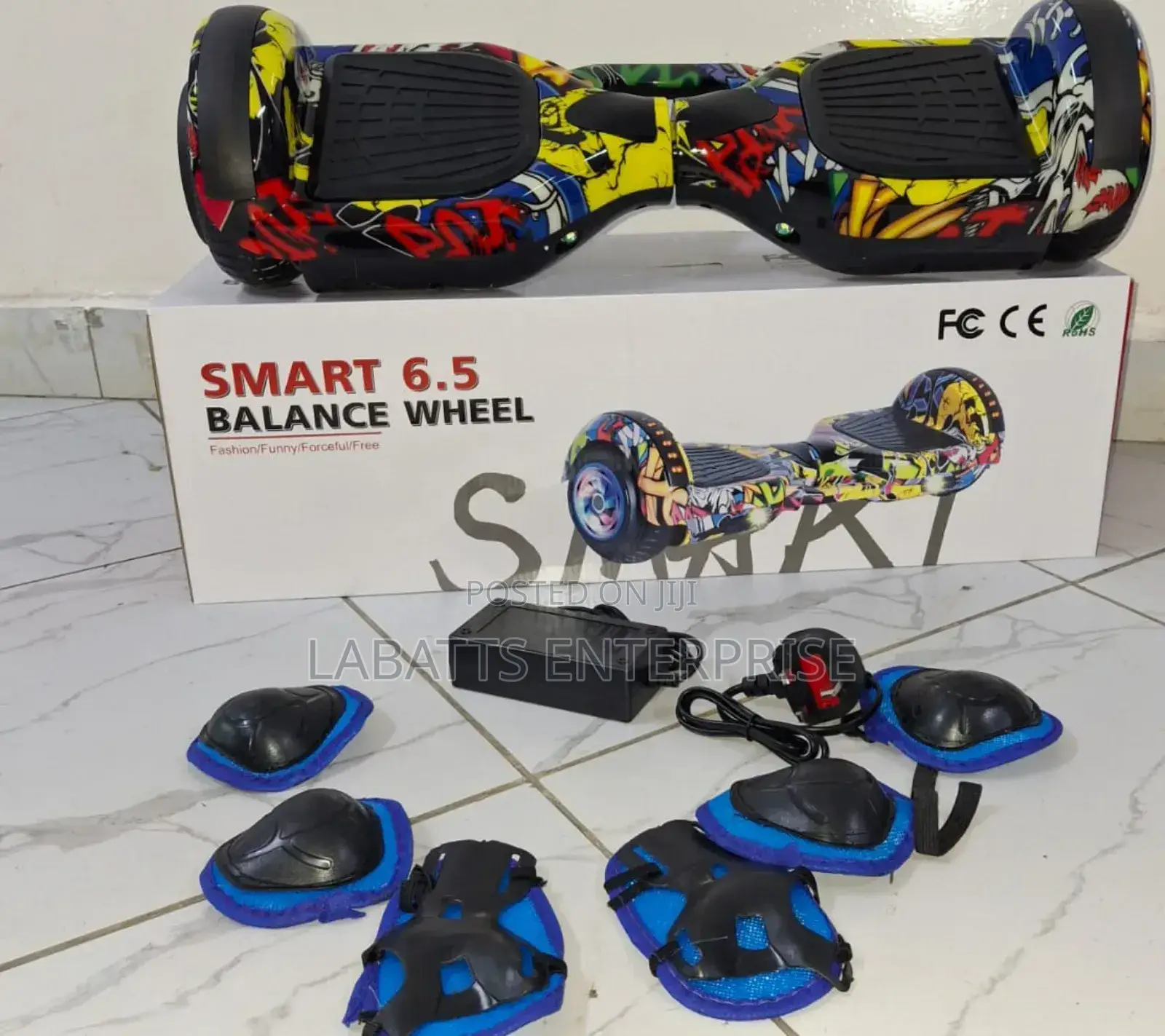6.5 Inches Hoover Board Rechargeable Bluetooth Connectivity Ledlights