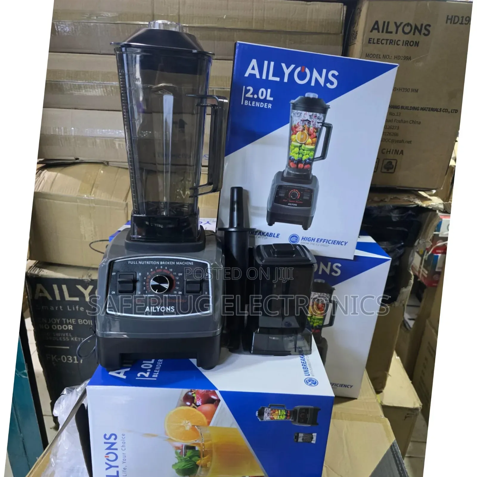 Ailyons 2-in-1 Commercial Blender 2000w | Crushes Ice in 10s |