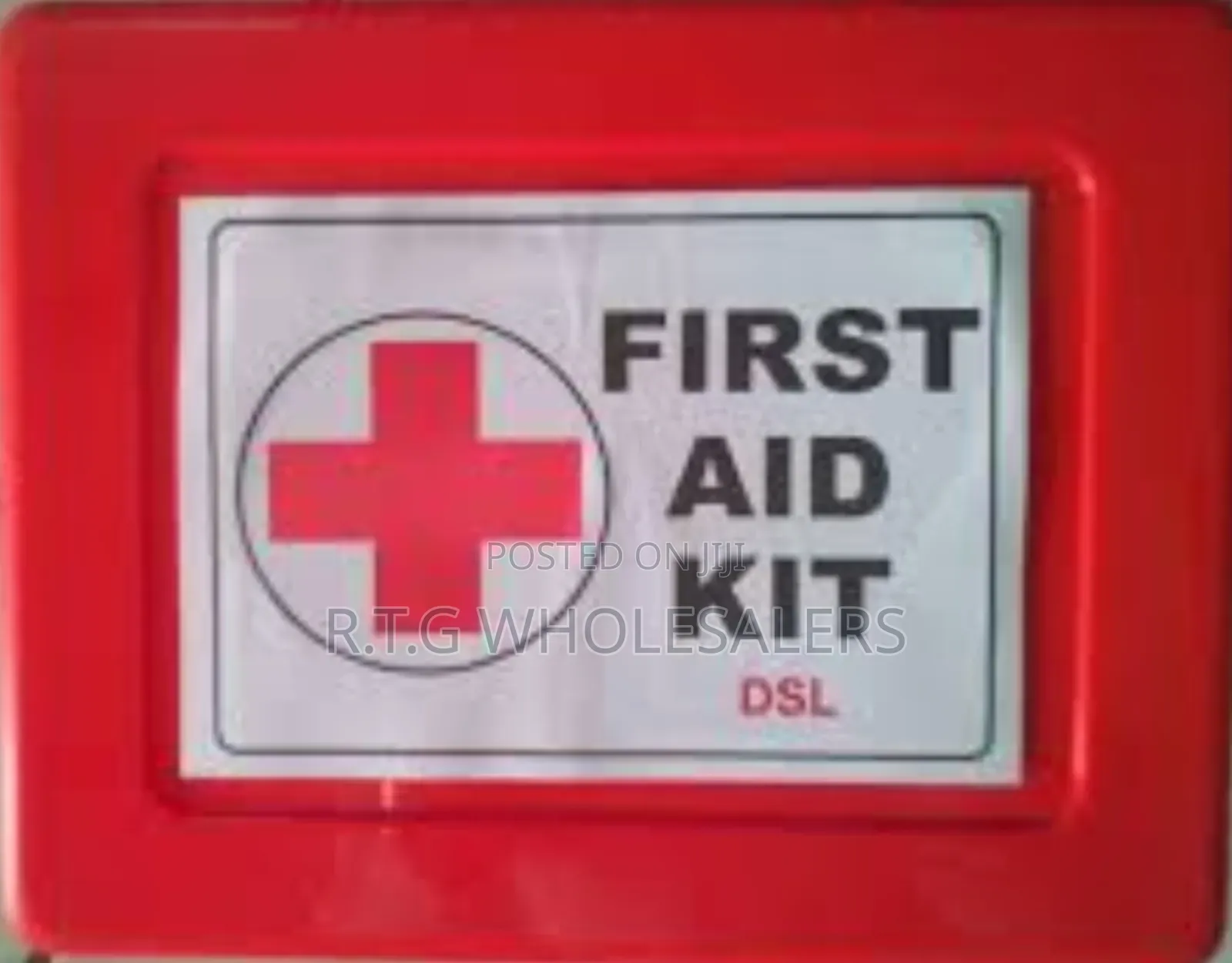Compact Red First Aid Kit for Home Travel
