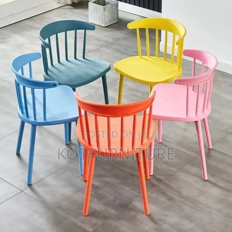 Dining Chairs; Orange Plastic Outdoor Dining Chair