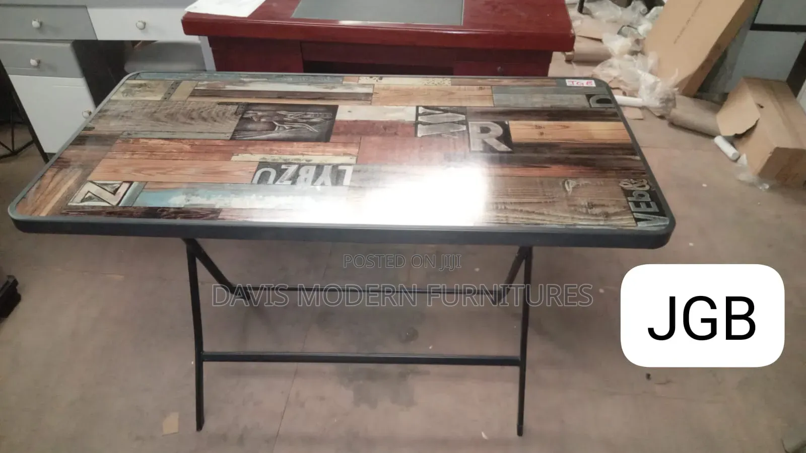 Coffee Table With a Printed Design