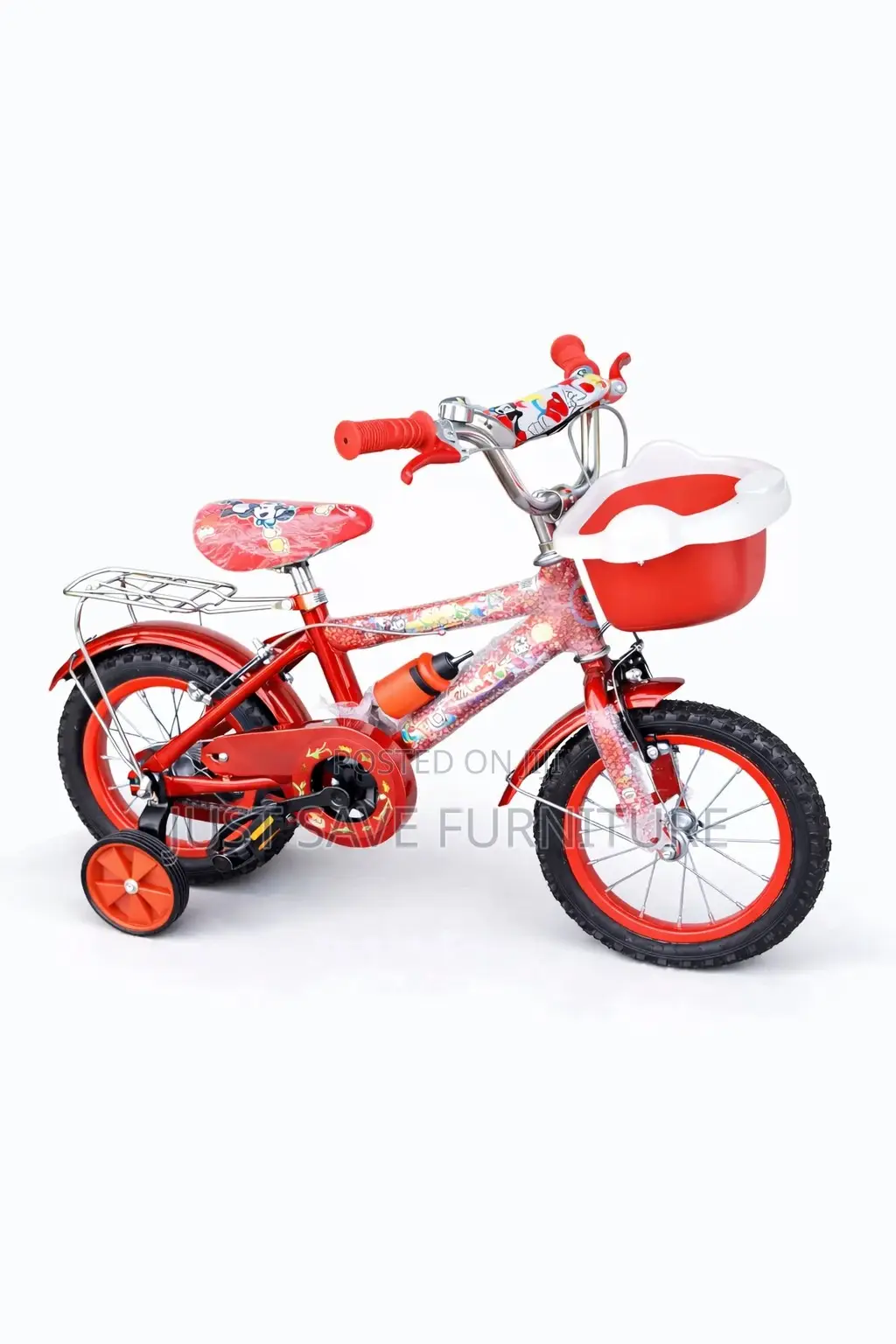 Fuwa Kids Bicycle Size 12 With Training Wheels And Basket