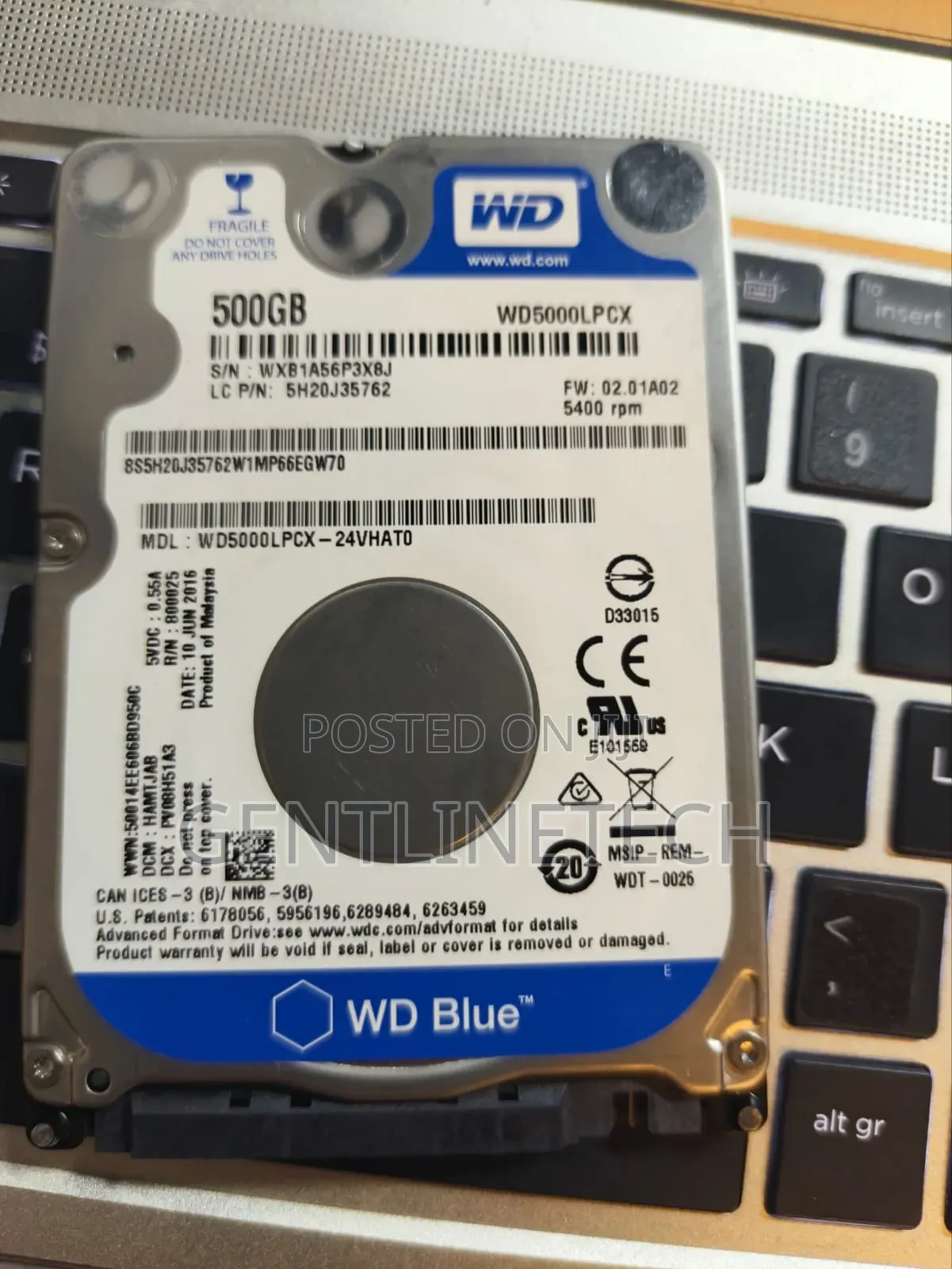 500gb Wd Internal Laptop HDD
