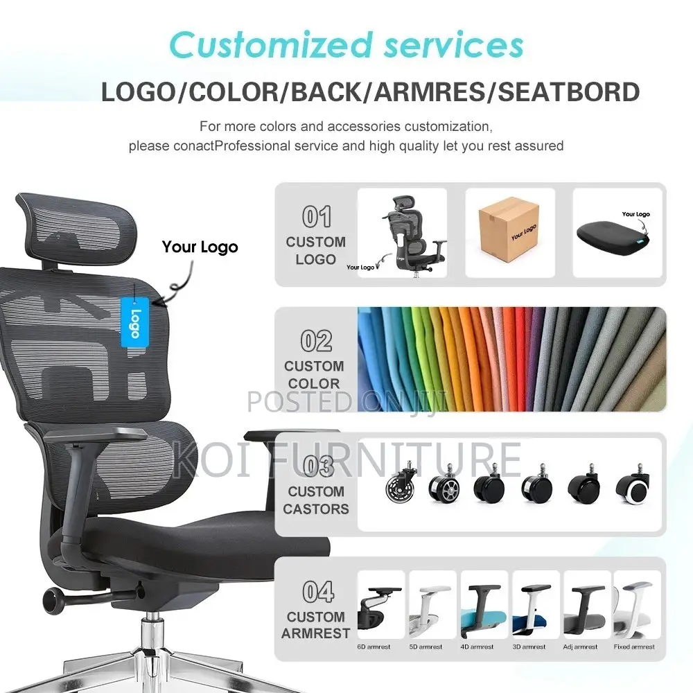 Office Chair; High Back Orthopedic Executive Seat