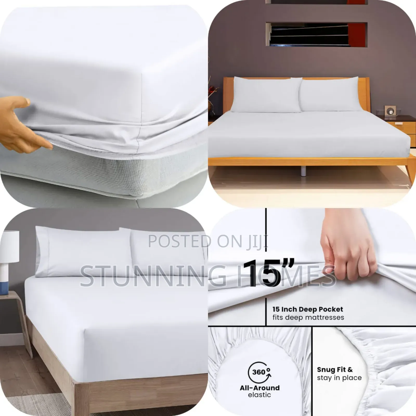 White Cotton King Size Bedsheets