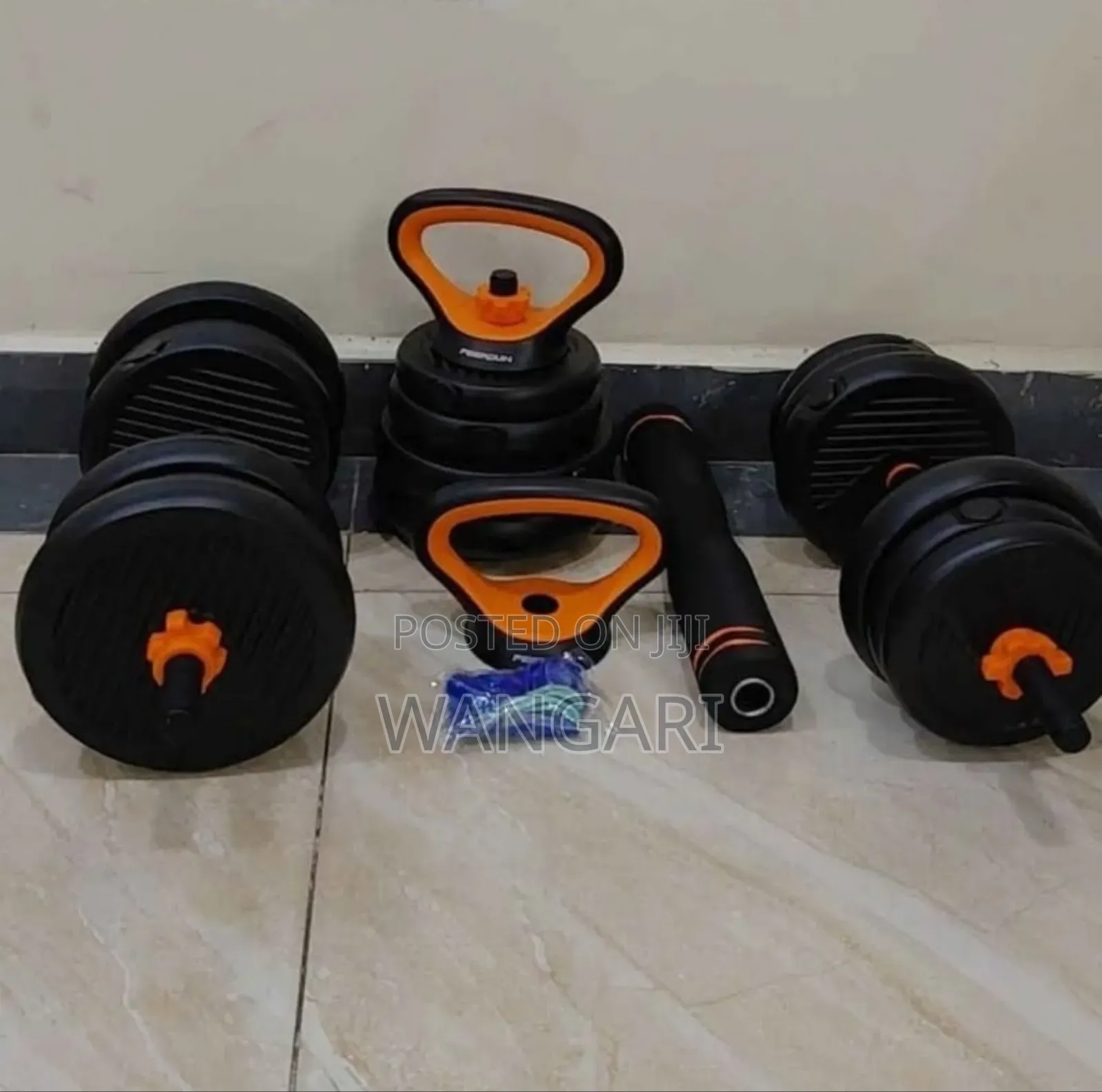 6 in 1 50 Kilogrammes Dumbells Set