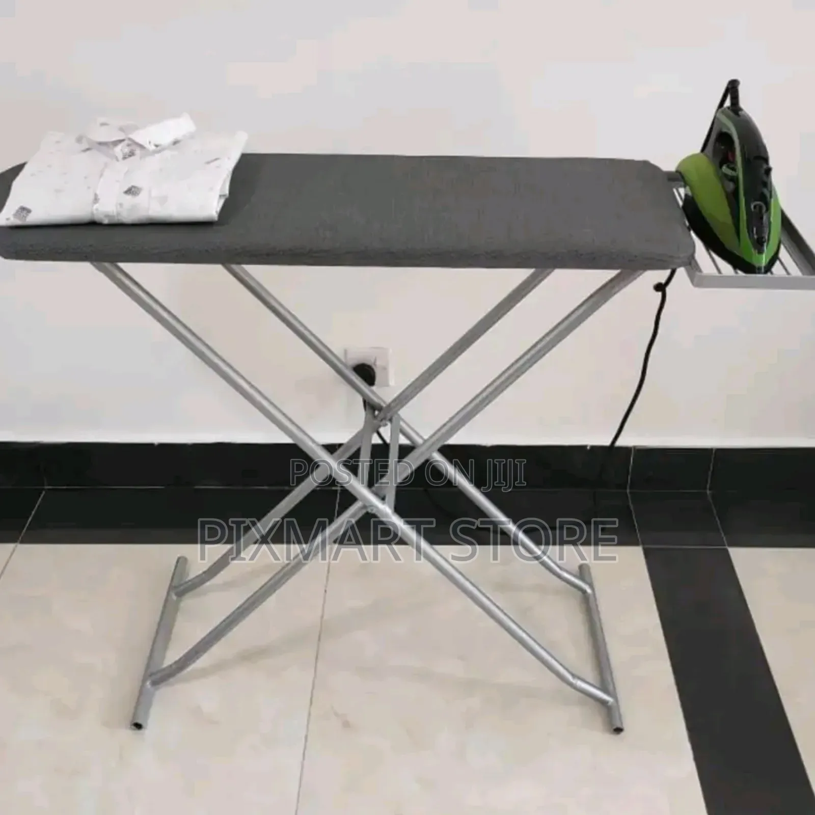 Foldable Metallic Ironing Board With Adjustable Height